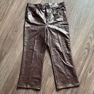 Banana Republic Chocolate Faux Leather Pants